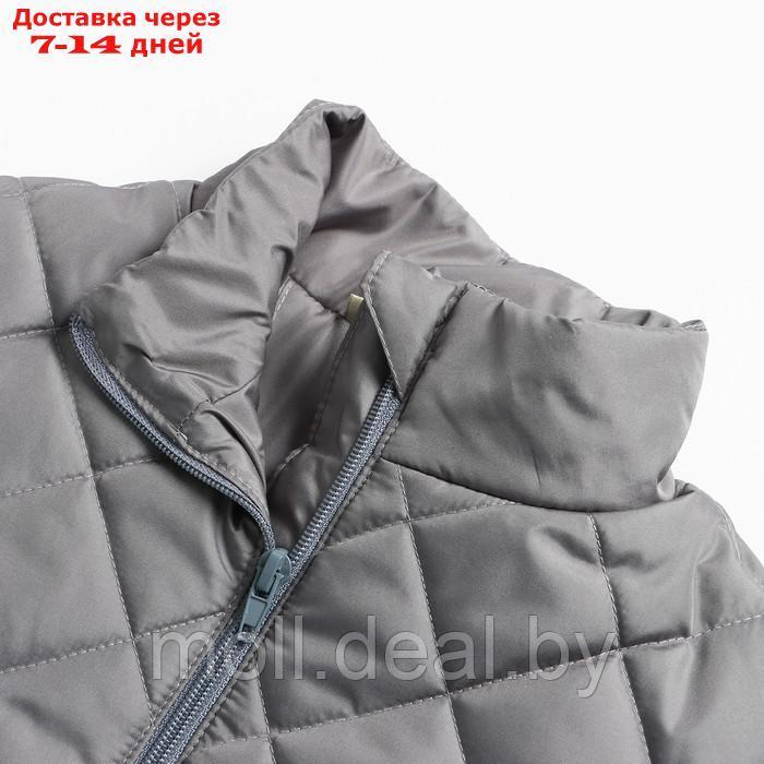 Куртка детская стеганая, цвет серый, рост 116 см - фото 8 - id-p214898923