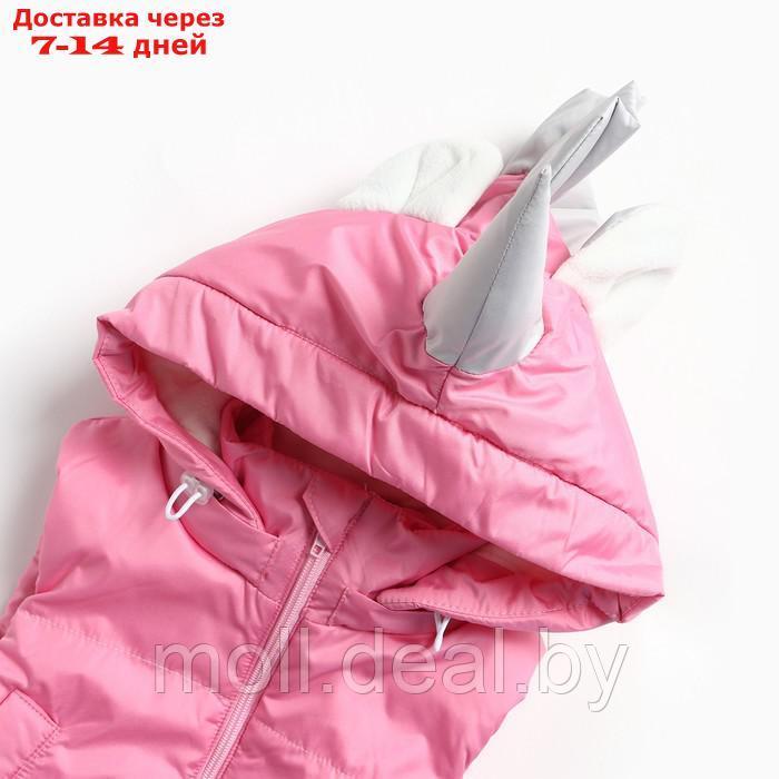 Жилетка детская Единорожка А.100716, цвет розовый/серый, рост 92см - фото 2 - id-p214898930