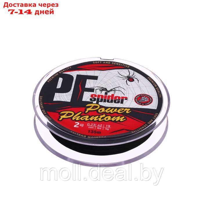 Шнур Power Phantom 8x, PE Spider, 135 м, темно-серый № 2, диаметр 0.23 мм, вес 19 кг - фото 1 - id-p214897934