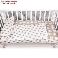 КПБ Baby Boom, размер 75х125 см, 112х147 см, 40х60 см, бязь, пряники/коричневый