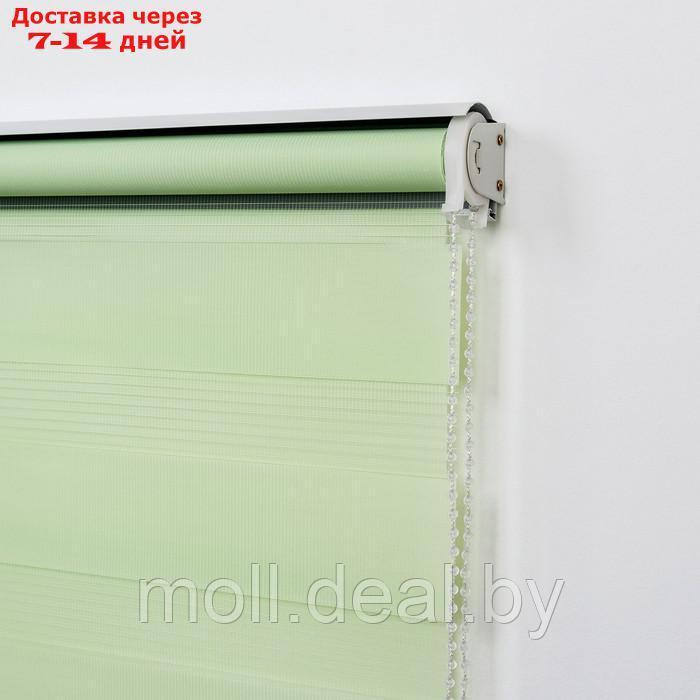 Штора рулонная "День-Ночь", 90×180 см, цвет зелёный - фото 2 - id-p214901105