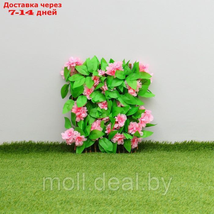 Ограждение декоративное, 110 × 40 см, "Розовые цветы", Greengo - фото 5 - id-p214901118