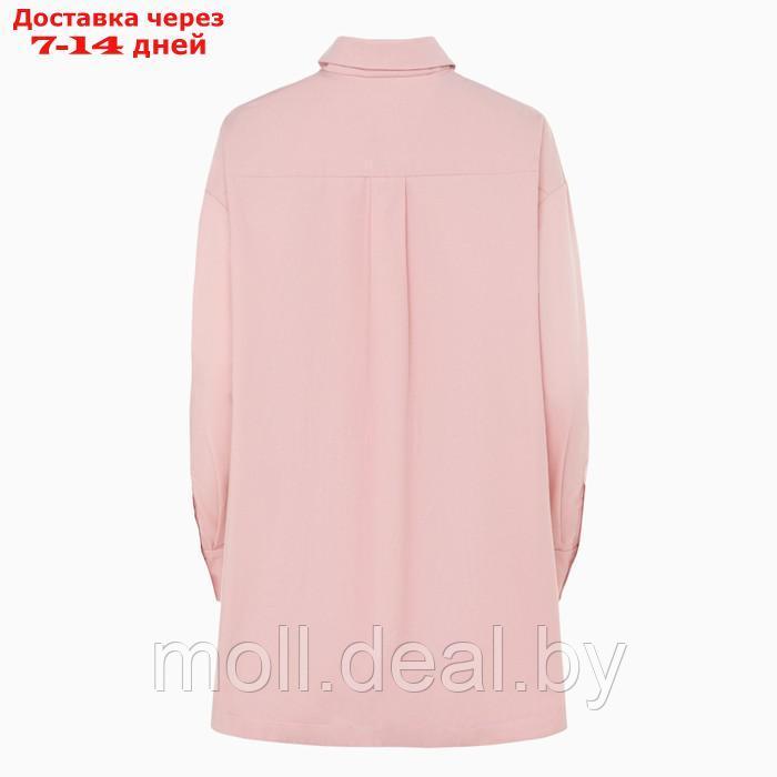 Костюм женский (рубашка, шорты) MINAKU: Oversize цвет тёмно-розовый, размер 46 - фото 2 - id-p214900166