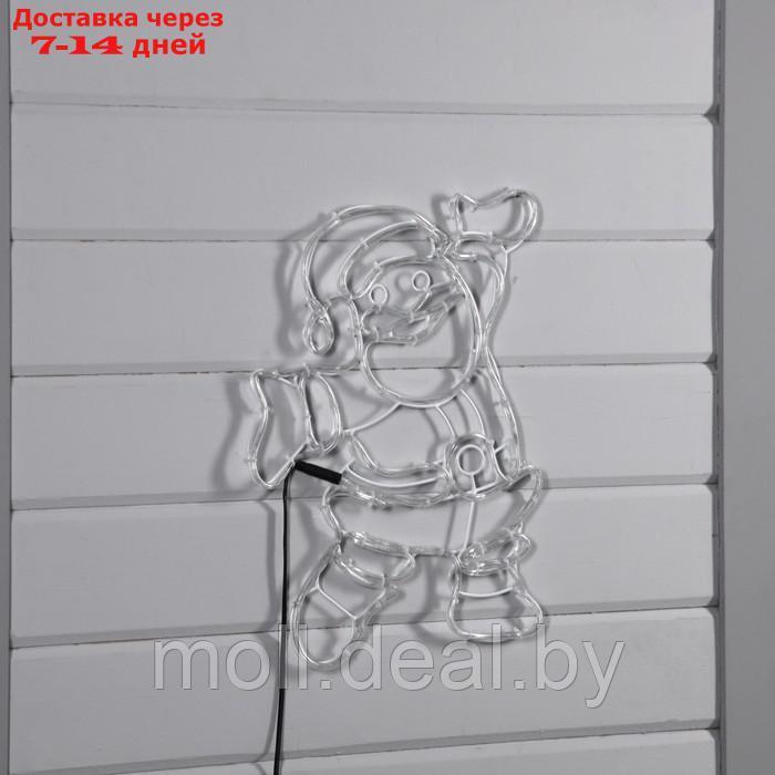 Светодиодная фигура "Дед Мороз", 38 × 50 см, дюралайт, 100 LED, 220 В, свечение красное/зелёное/белое - фото 2 - id-p214900262