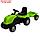 Трактор на педалях зеленый с прицепом 01-011, фото 2