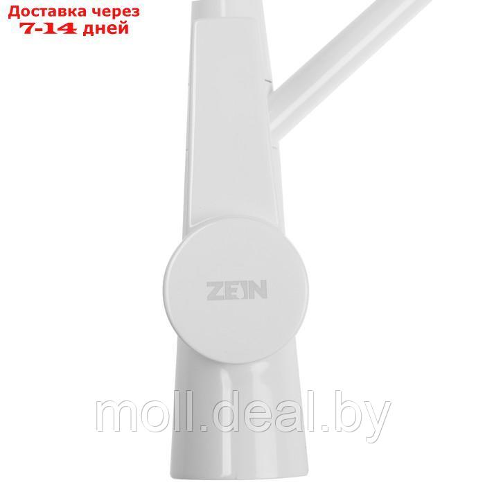 Смеситель для кухни ZEIN Z6973, выход для питьевой воды, силиконовый излив, латунь, белый - фото 5 - id-p214899307