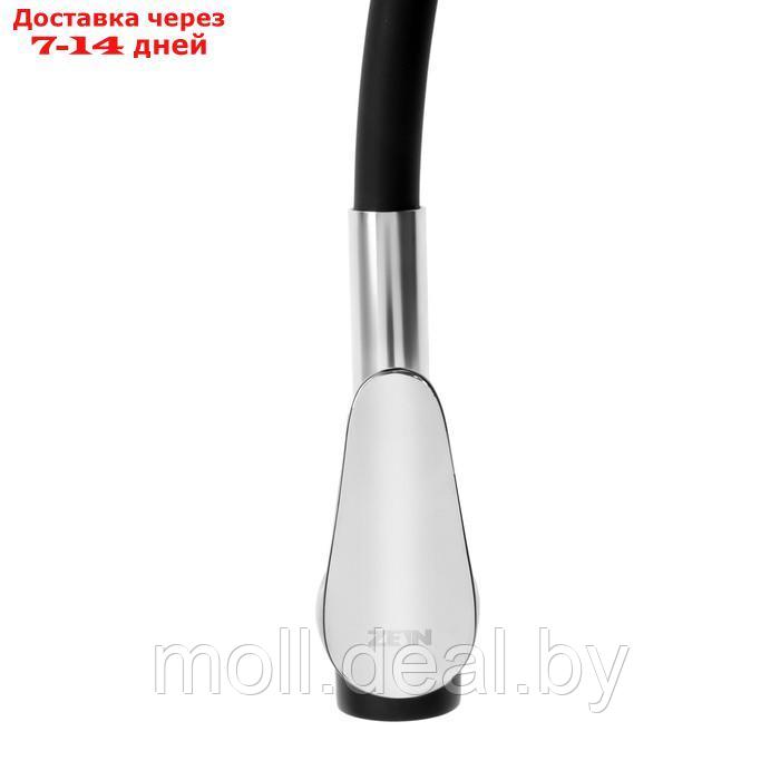 Смеситель для кухни ZEIN Z6972, силиконовый излив, картридж 40 мм, латунь, черный/хром - фото 4 - id-p214899313