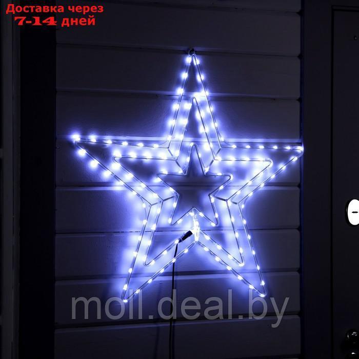 Светодиодная фигура "Звёзды", 80 см, дюралайт, 120 LED, 220 В, мигание, свечение белое - фото 1 - id-p214900383