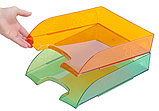 Лоток горизонтальный с рисунком "ЦВЕТЫ", оранжевый прозрачный, фото 2