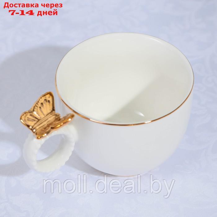 Чайная пара фарфоровая "Магдалена", чашка 200 мл, блюдце 14,5 см - фото 4 - id-p214900489