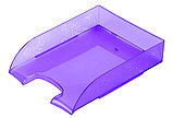 Лоток горизонтальный с рисунком "ЦВЕТЫ", фиолетовый прозрачный, фото 2