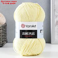 Пряжа "Jeans plus" 55% хлопок, 45% акрил 160м/100гр (67 лимон)