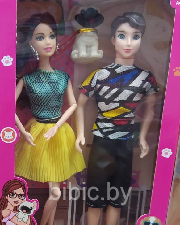 Кукла Барби с Кеном и фигуркой животного, детский игровой набор кукол Barbie Ken для девочек с аксессуарами - фото 2 - id-p214931340