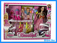 Детская кукла Барби с 2 детьми KL988A3, детский игровой набор кукол Barbie для девочек с аксессуарами