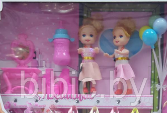 Детская кукла Барби с 2 детьми KL988A3, детский игровой набор кукол Barbie для девочек с аксессуарами - фото 2 - id-p214931397