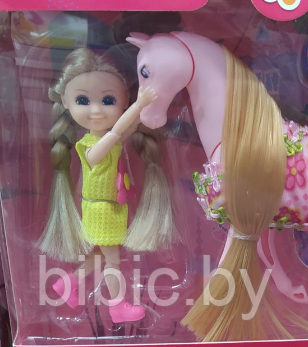 Детский игровой набор кукол Nini Love, пупс с лошадкой и аксессуарами, 55816 кукла с пони, игрушка для девочек - фото 2 - id-p214931528