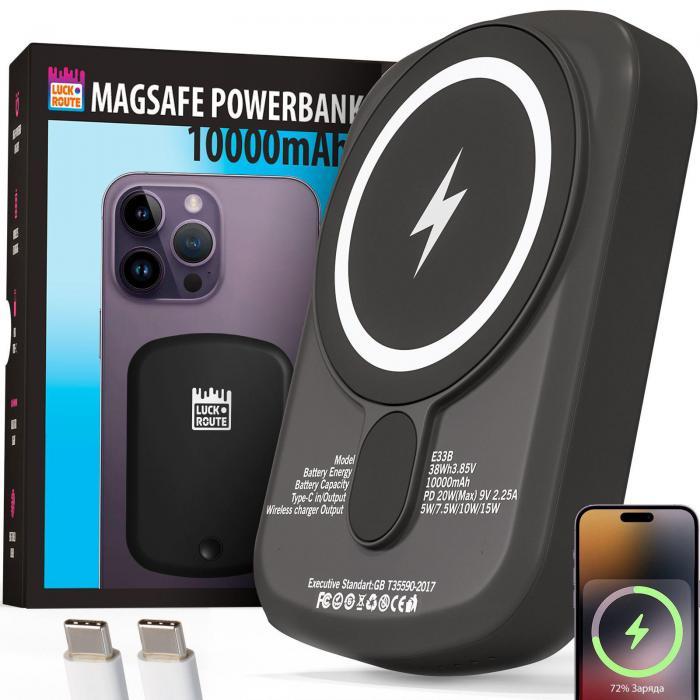 Повербанк для iphone пауэрбанк беспроводной зарядки телефона power bank 10000 mAh мини magsafe магнитный - фото 1 - id-p214931842