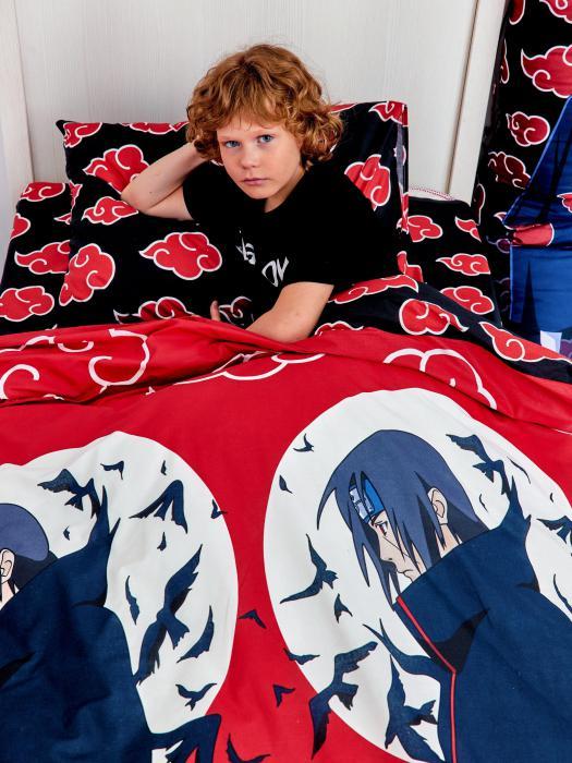 Постельное белье 1,5-спальное подростковое светящееся комплект для подростков аниме Наруто поплин полуторка - фото 4 - id-p214931852