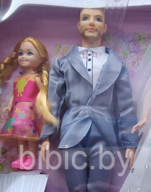 Кукла Барби с Кеном и детьми, детский игровой набор кукол Barbie Ken для девочек с аксессуарами, набор семья - фото 4 - id-p214931885