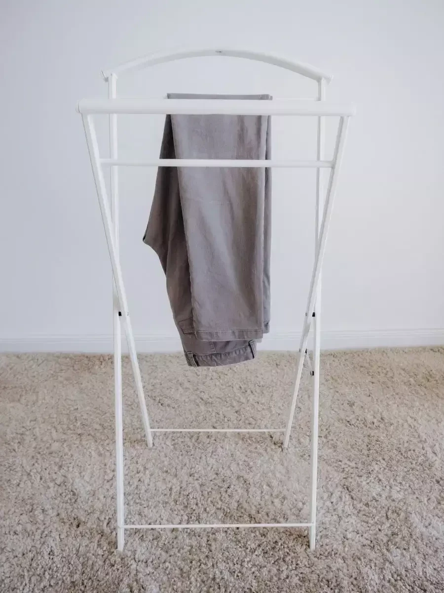 Вешалка ЗМИ напольная для одежды металлическая костюмная, штанга (белый) - фото 8 - id-p214933674