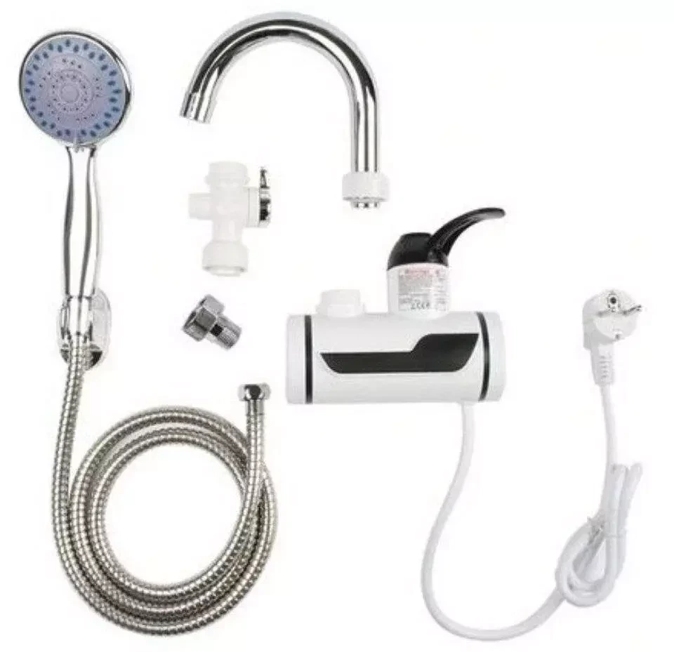 Проточный водонагреватель с душем (боковое подключение) Instant electric heating water faucet & shower - фото 2 - id-p214933676