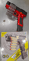Детский Пистолет Глок Glock 18 автоматический с пульками и присосками / Бластер на аккумуляторе разные цвета