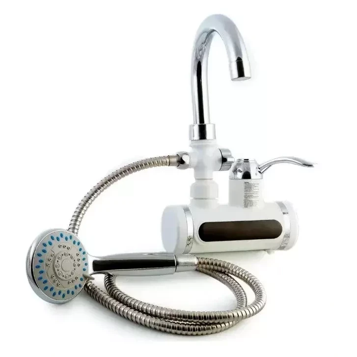 Проточный водонагреватель с душем (боковое подключение) Instant electric heating water faucet & shower - фото 1 - id-p214939751