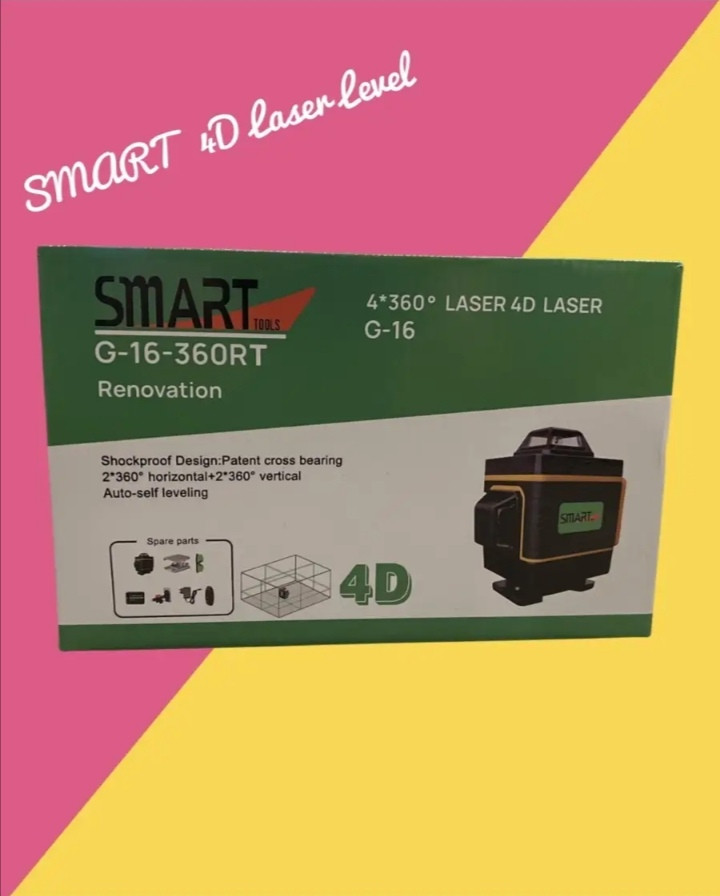 Лазерный уровень Smart 4D нивелир лазер отвес построитель плоскостей - фото 5 - id-p214941597