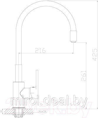 Смеситель Rossinka Silvermix Z35-35U - фото 2 - id-p214942640