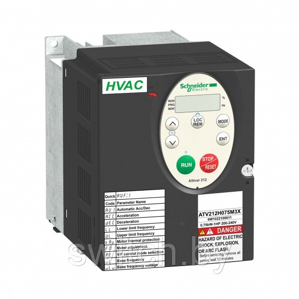 ATV212HU15M3X ПРЕОБР ЧАСТОТЫ ATV212 1,5 КВТ 240В IP21