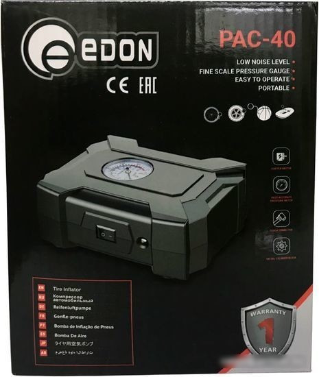 Автомобильный компрессор Edon PAC-40 - фото 4 - id-p214946041