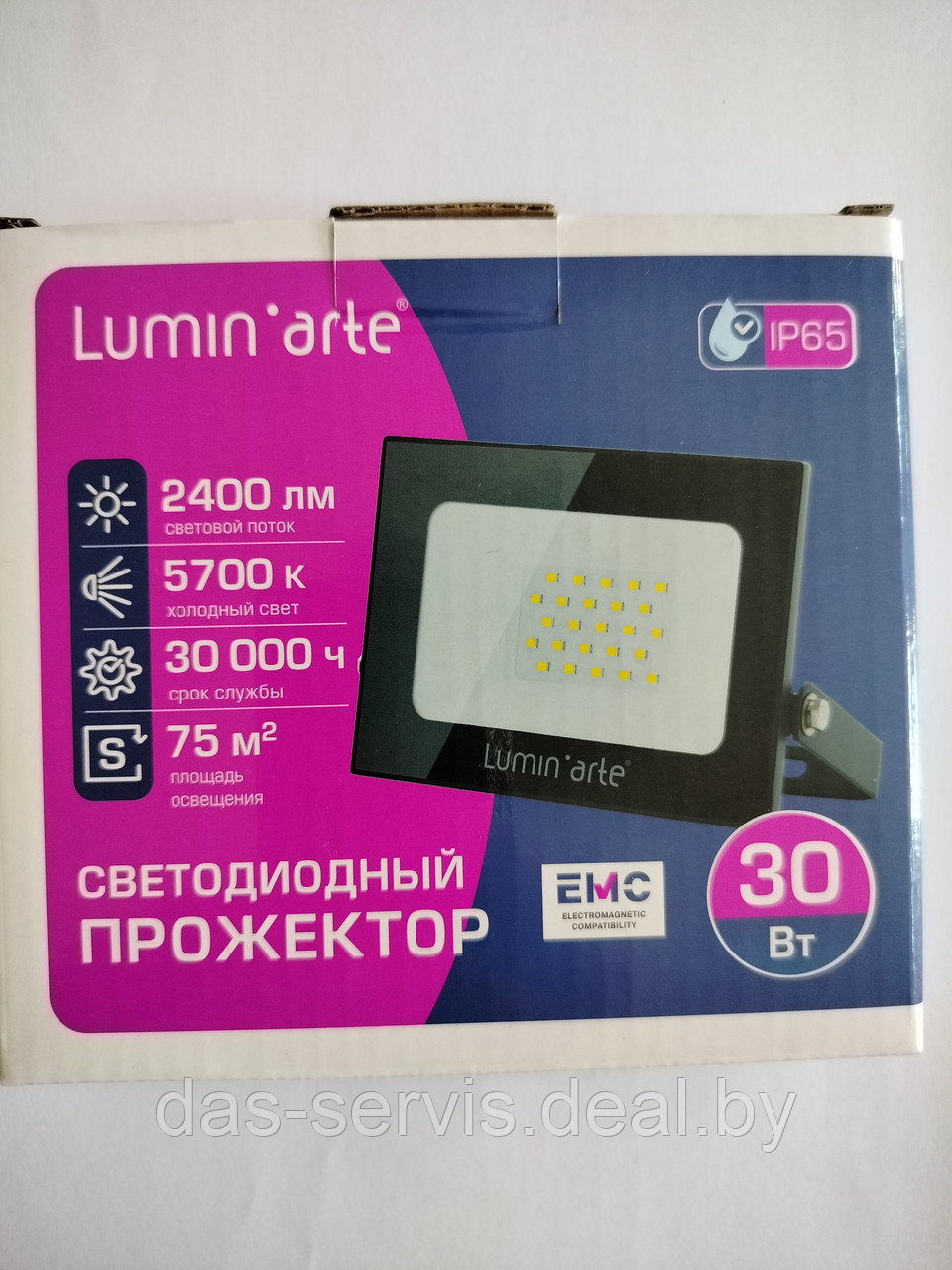 Светодиодный прожектор Luminarte LFL-30W/05 30Вт 2400К IP65 черный - фото 2 - id-p214946060