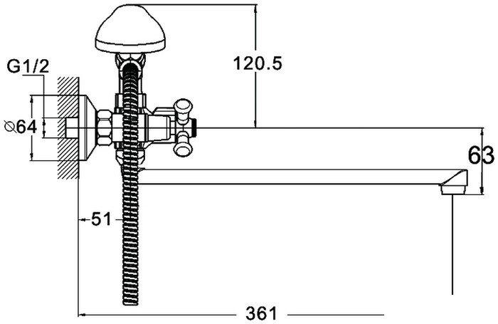 Смеситель G.Lauf QMT7-B722 - фото 2 - id-p214946901