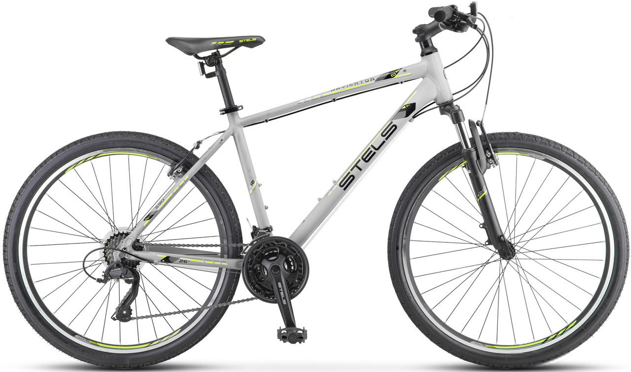 Велосипед Stels Navigator 590 V 26 K010 р.18 2023 (серый/салатовый)