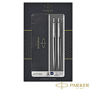 Набор ручка шариковая автоматическая + карандаш автоматический "Parker Jotter Stainless Steel CT"