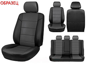 Авточехлы Audi 80 B3, 1986-1991, седан, экокожа черно-серая