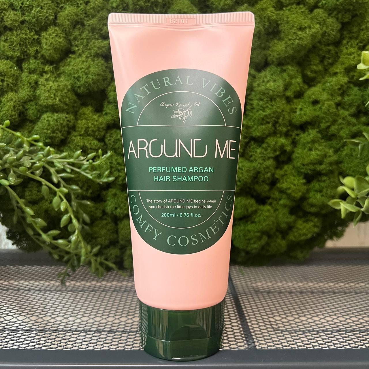 Парфюмированный шампунь для волос с экстрактом арганы Welcos Around Me Perfumed Argan Hair Shampoo, 200мл - фото 1 - id-p214950511