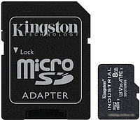 Карта памяти Kingston Industrial microSDHC SDCIT2/8GB 8GB (с адаптером)