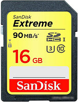 Карта памяти SanDisk Extreme SDHC Class 10 16GB [SDSDXNE-016G-GNCIN]