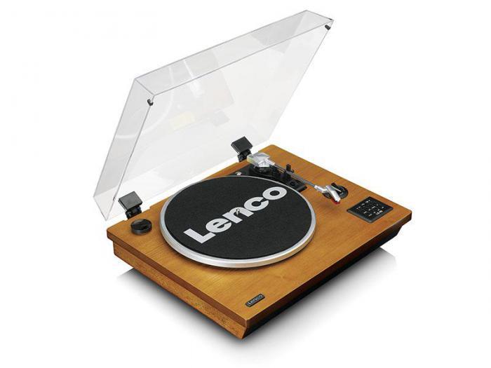 Виниловый винтажный проигрыватель для виниловых дисков пластинок винила Lenco LS-55 Walnut LCLS-55WA - фото 1 - id-p213590606
