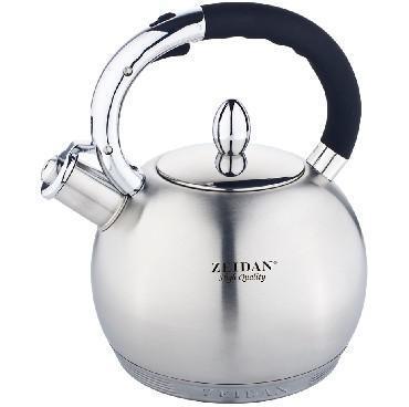 Чайник со свистком ZEIDAN Z56 металлический из нержавейки для индукционной плиты - фото 1 - id-p214199283