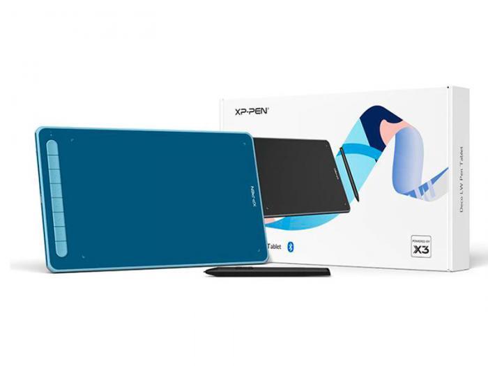Графический планшет XP-PEN Deco LW Blue IT1060B BE - фото 1 - id-p214664898