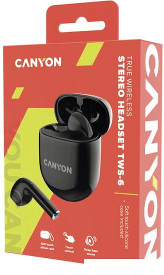 Наушники Canyon TWS-6 (черный) - фото 6 - id-p214397323