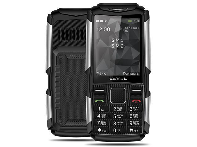 Кнопочный сотовый телефон teXet TM-D314 черный ударопрочный мобильный - фото 1 - id-p214933188