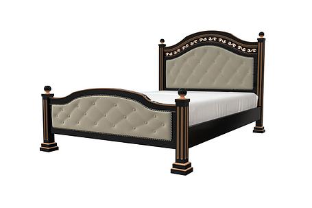 Кровать Клеопатра 160 массив с основанием фабрика Браво  - орех темный, фото 2