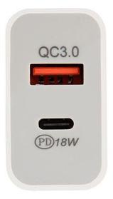 REXANT (18-2216) Сетевое зарядное устройство REXANT USB-A+USB-C адаптер, 18W белое