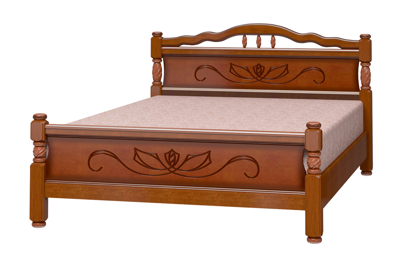 Кровать Карина 5 160 массив с основанием фабрика Браво - 5 цветов - фото 2 - id-p181399584