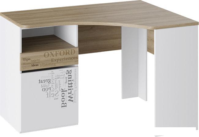 Письменный стол Трия Оксфорд угловой ТД-139.15.03 (ривьера/белый с рисунком) - фото 1 - id-p210331544