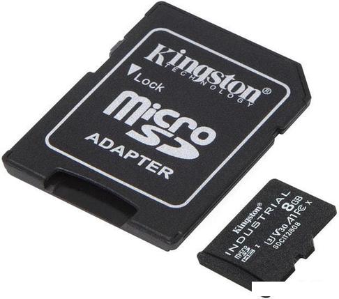 Карта памяти Kingston Industrial microSDHC SDCIT2/8GB 8GB (с адаптером), фото 2