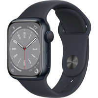 Умные часы Apple Watch Series 8 41 мм (алюминиевый корпус, полуночный/полуночный, спортивный силиконовый